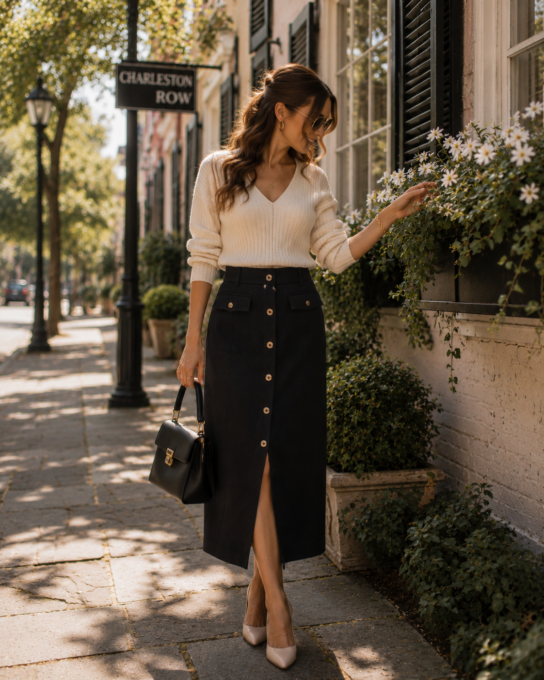 The Charleston Row Midi Skirt